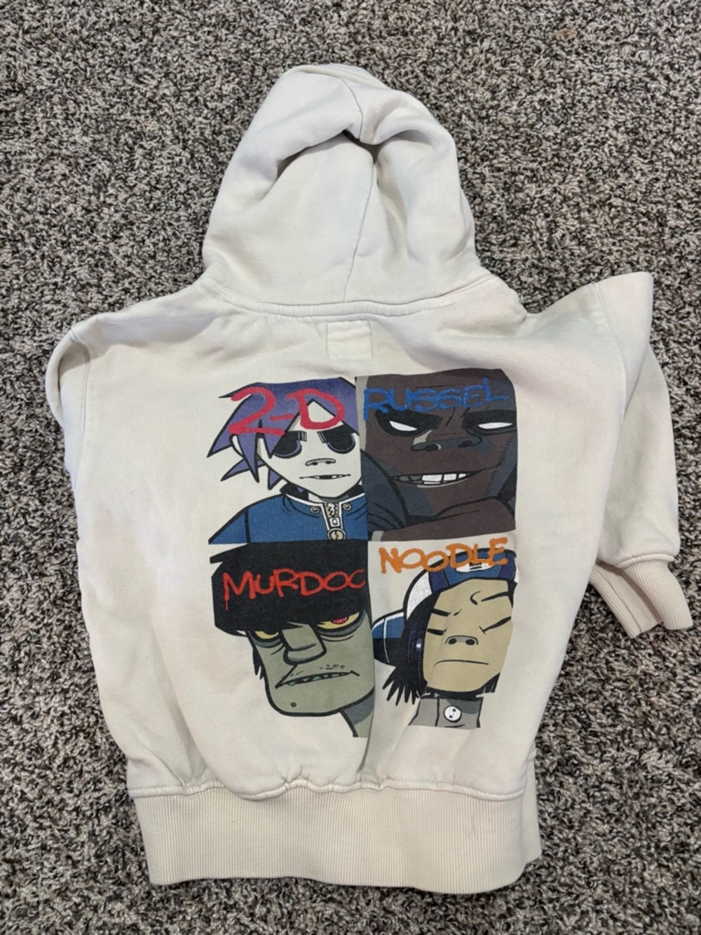 Zara White Kids Graphic Music Band Hoodie Gorillaz